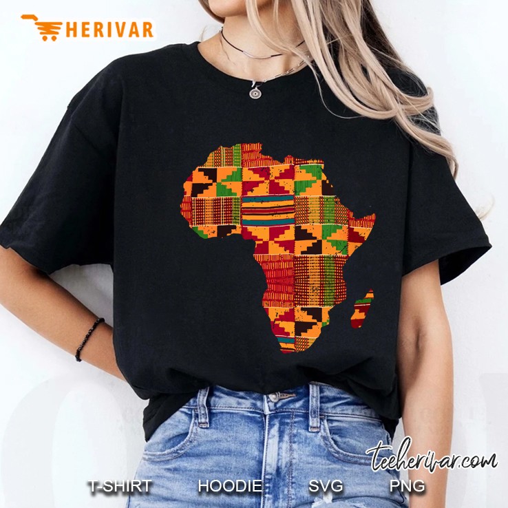 Cool Africa Map Kente Cloth Gift For Men Women African Lover Pullover Hoodie