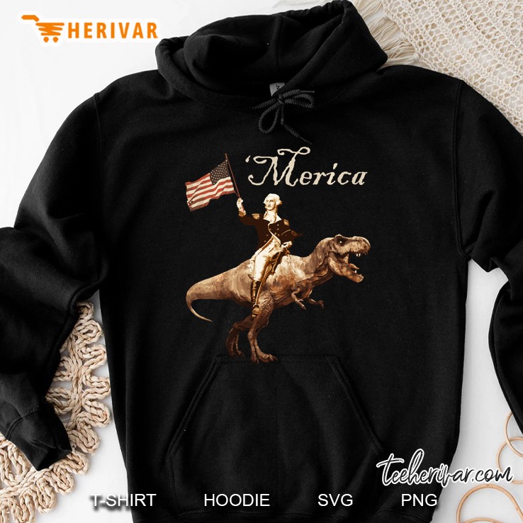 George Washington Riding A Tyrannosaurus Rex 