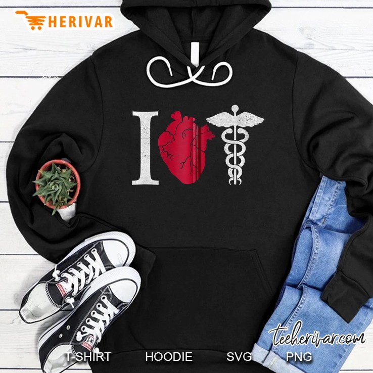 I Love Medicine - Anatomical Heart Cardiac Nurse Doctor Zip Hoodie