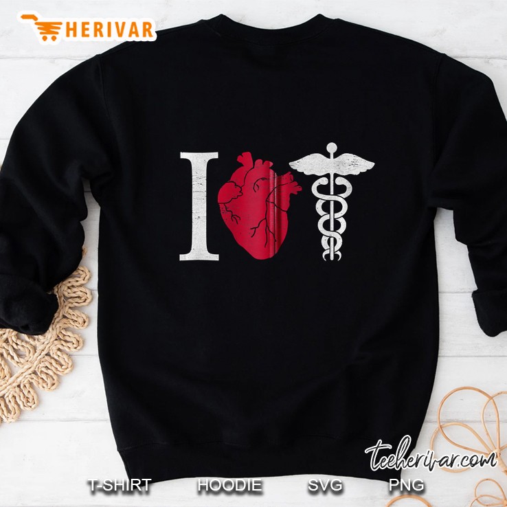 I Love Medicine - Anatomical Heart Cardiac Nurse Doctor Zip Sweatshirt