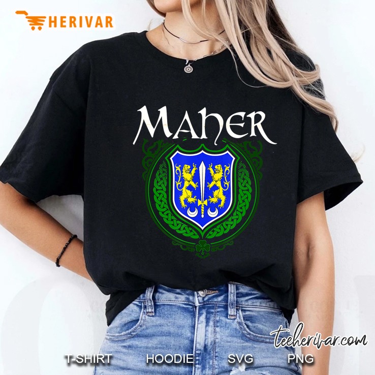 Maher Surname Irish Last Name Maher Family Crest Hoodie