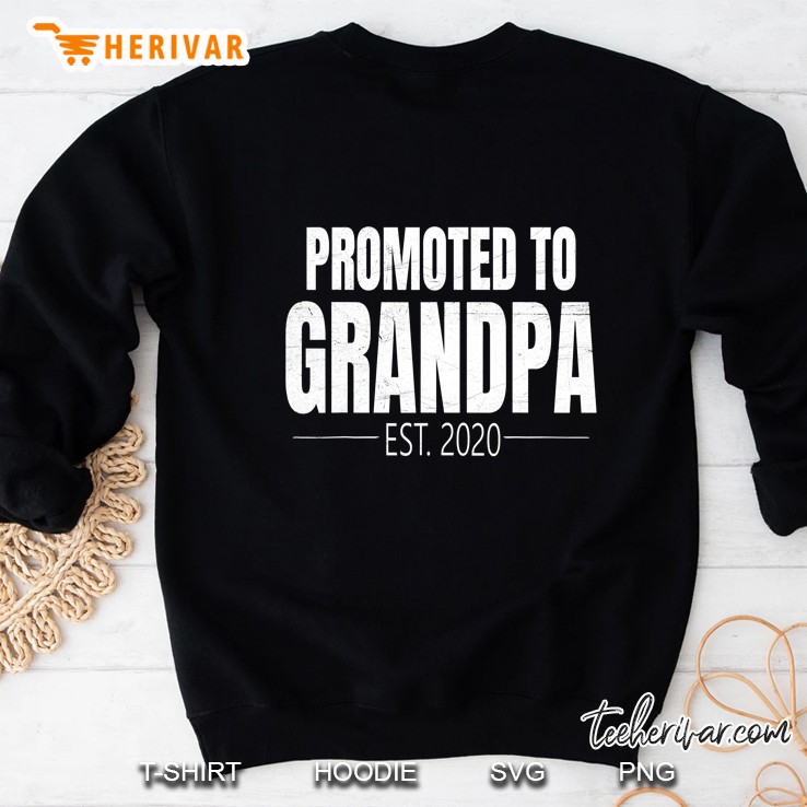 Mens Promoted To Grandpa 2020 Gift Granddad Born New Baby Grumpa Sweatshirt