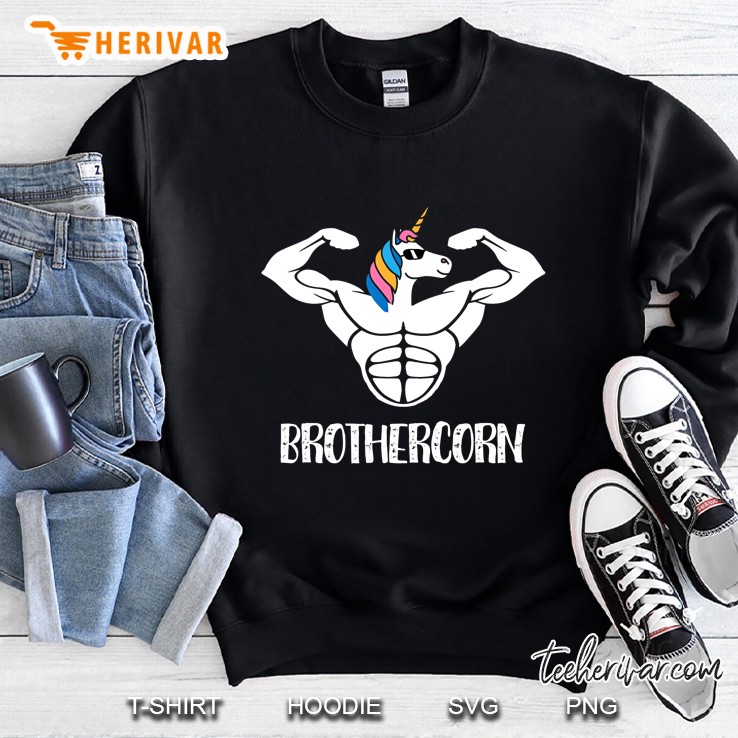 Mens Unicorn Bro Gif - Brother + Corn = Brothercorn Sweatshirt