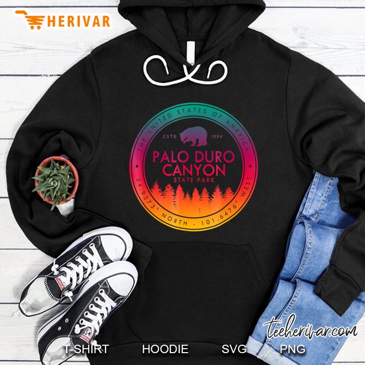 Palo Duro Canyon State Park Emblem Souvenirs Texas Hoodie