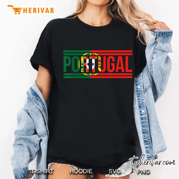 Portugal - Portuguese Flag Shirt Sports Soccer Football Ladies Tee
