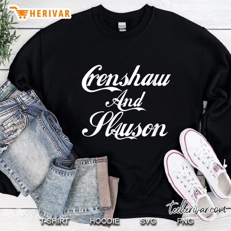 Womens Crenshaw & Slauson Los Angeles California Gifts V-Neck Sweatshirt
