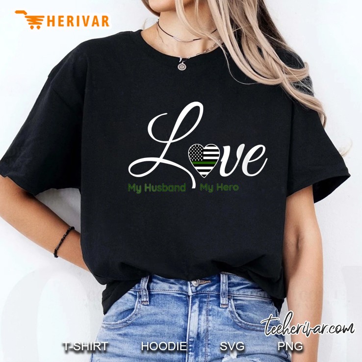 Womens Customs Border Patrol Police Wife Love My Husband Usbp Agent V-Neck Ladies Tee