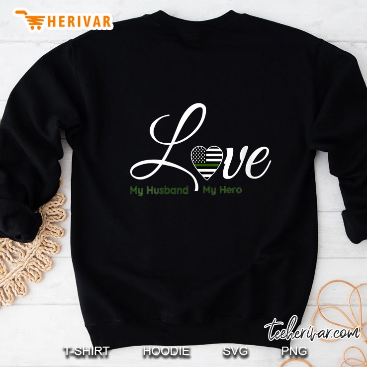 Womens Customs Border Patrol Police Wife Love My Husband Usbp Agent V-Neck Sweatshirt