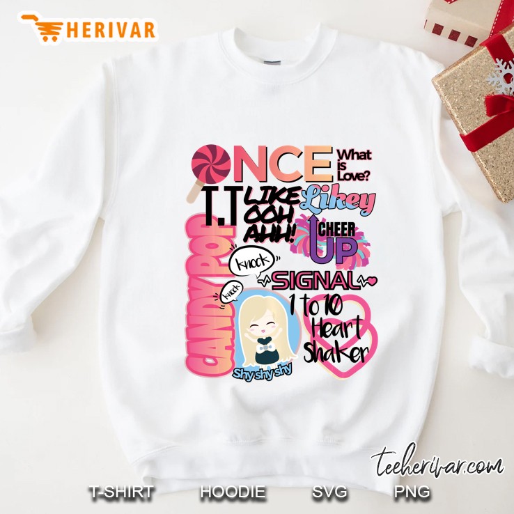 Korea Inspired Kpop Once Twice What Is Love Heart Shaker Sweatshirt