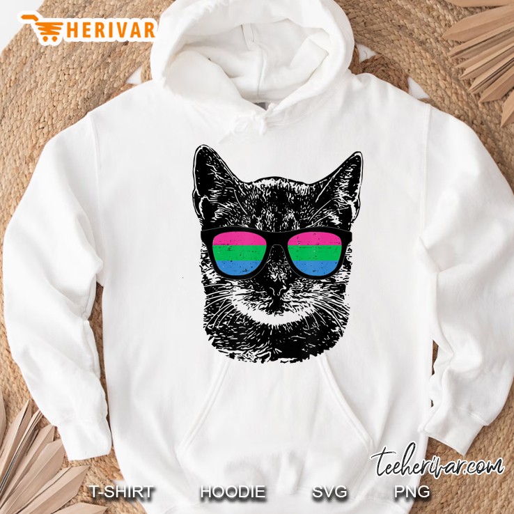 Polysexual Gay Pride Cat Lgbtq Sunglasses Shirt Mugs