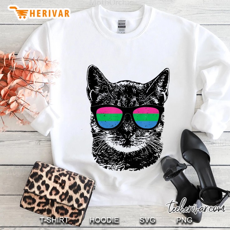 Polysexual Gay Pride Cat Lgbtq Sunglasses Shirt Mugs