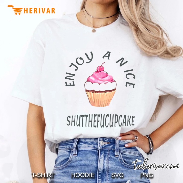 Shutthefucupcake Funny Baking Adult Humor New Design! Ladies Tee