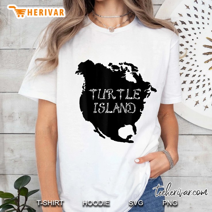 Turtle Island Anishinaabek North America Graphic Tee Ladies Tee