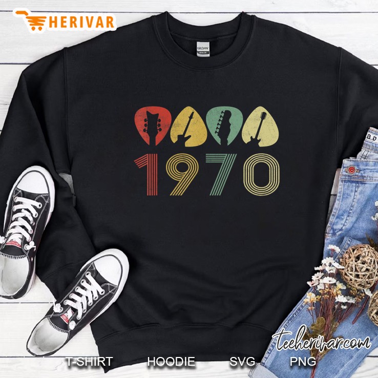 50Th Birthday Gifts Vintage Guitar Pick 1970 Tee Guitarist Mugs