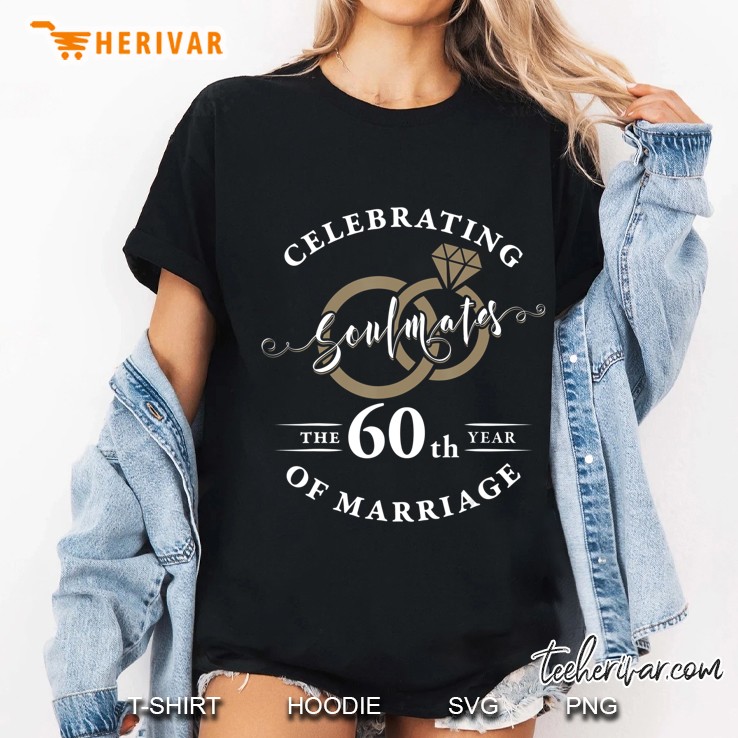 60Th Wedding Anniversary Shirt 60 Years Of Marriage Gift Ladies Tee