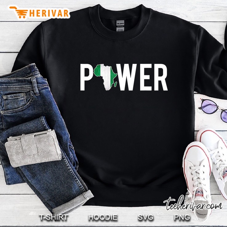 Africa Black African Power Nigeria Map Sweatshirt