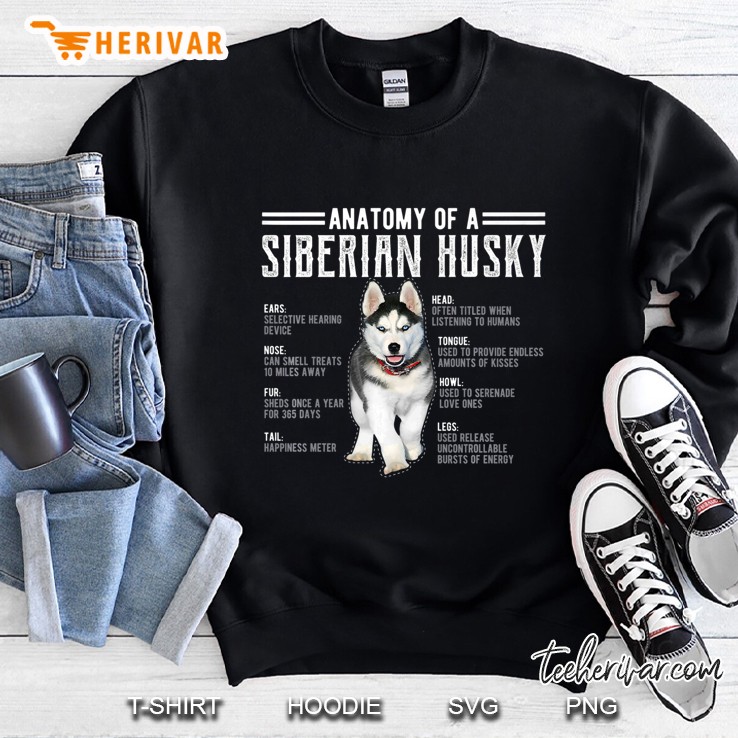Anatomy Of A Husky Siberian Dog Fans Tee Premium Sweatshirt