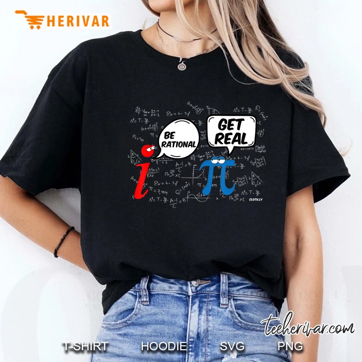 Be Rational Get Real Funny Math Geek Pi Day Ladies Tee