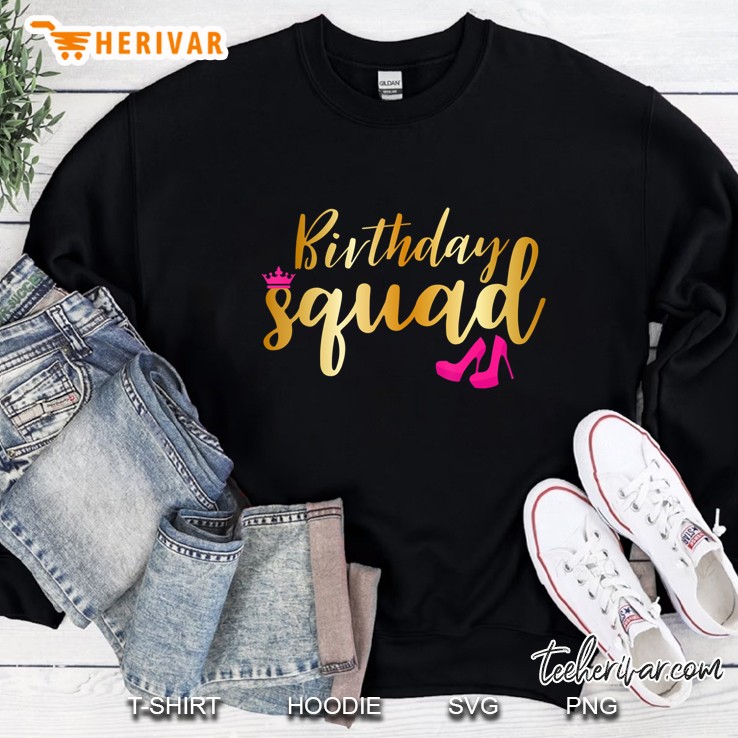 Birthday Squad Gold Party Funny Gift Pink Shoe Mugs