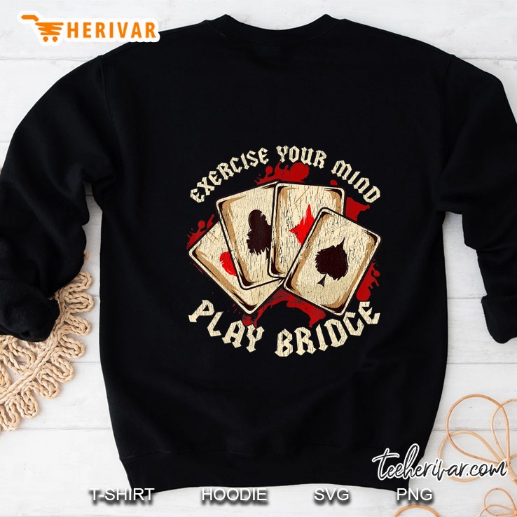 Bridge Game Players Gift Exercise Mind Card Game Sweatshirt