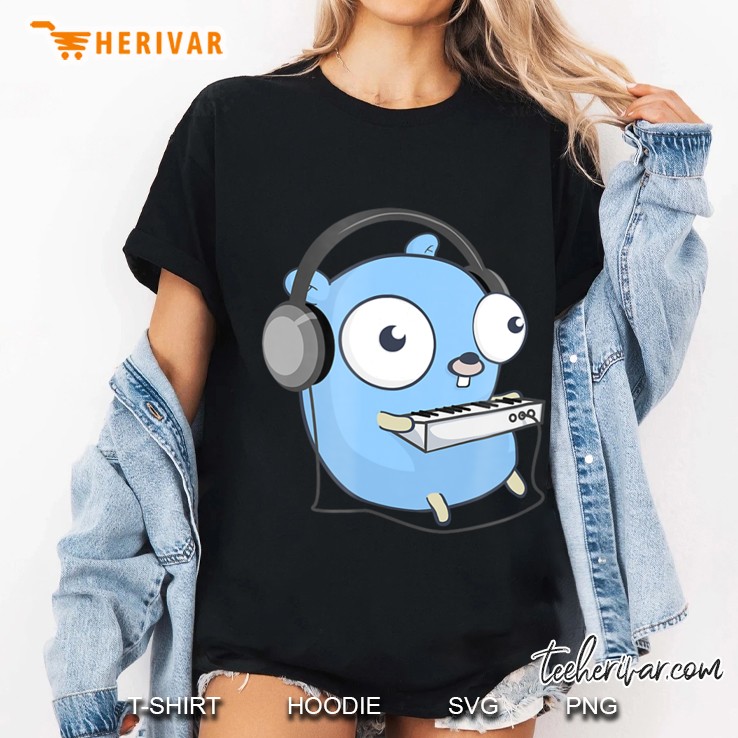 Go Developer Tee Golang Music Gopher Tshirt Ladies Tee