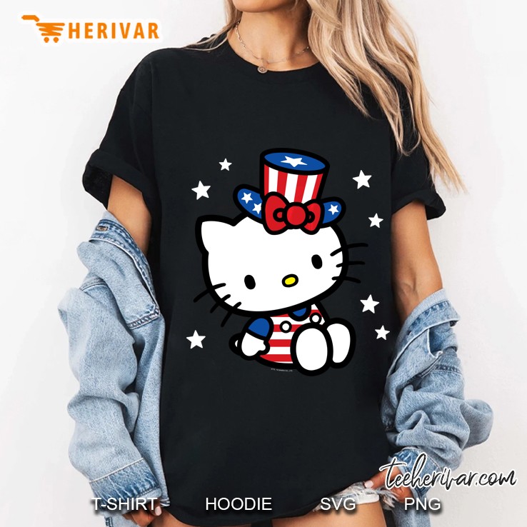 Hello Kitty American 4Th Of July Tee Shirt Ladies Tee