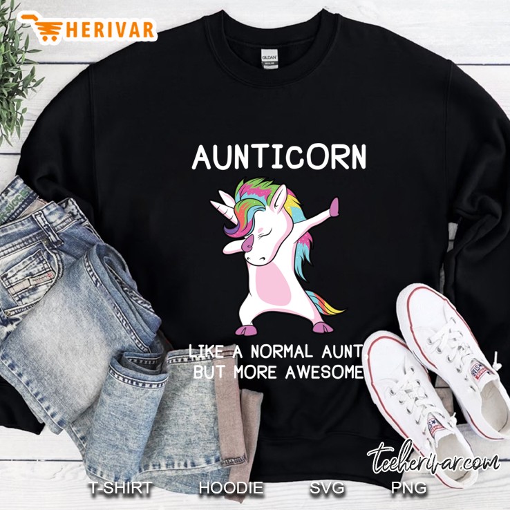 Aunticorn Unicorn Aunt Slim Fit Sweatshirt