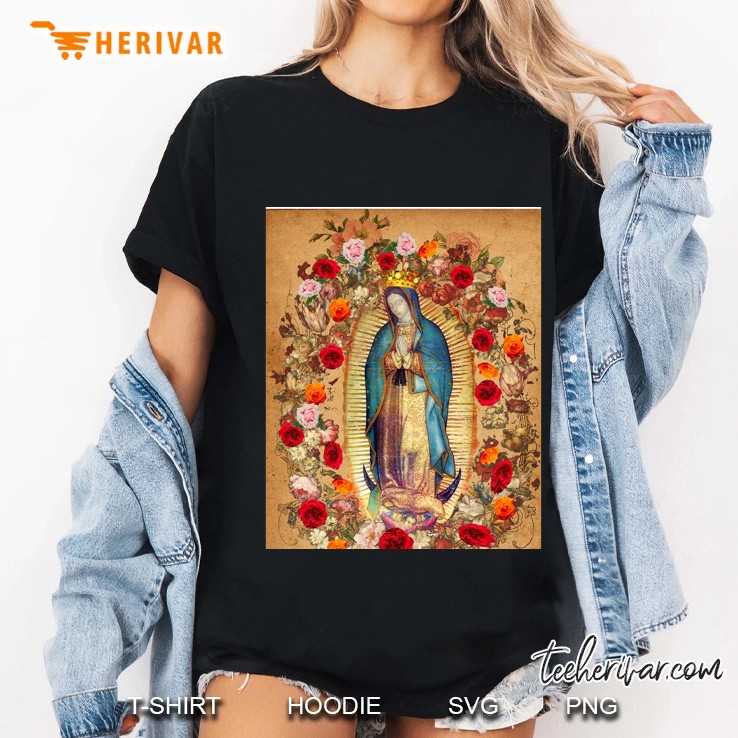 Our Lady Of Guadalupe Virgin Mary Catholic Mexico Poster Graphic Ladies Tee