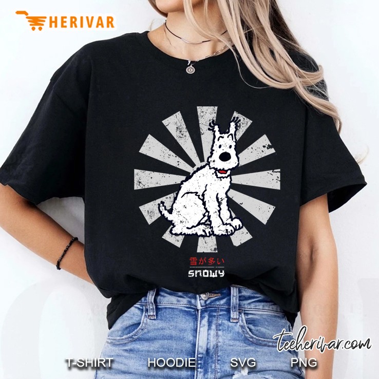 Snowy Retro Japanese Tintin Ladies Tee