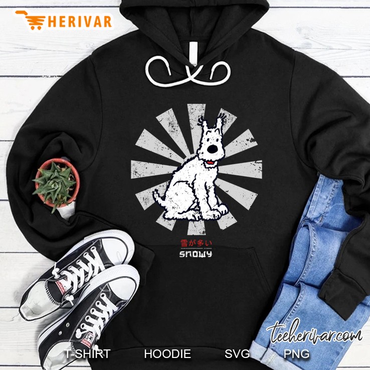 Snowy Retro Japanese Tintin Hoodie