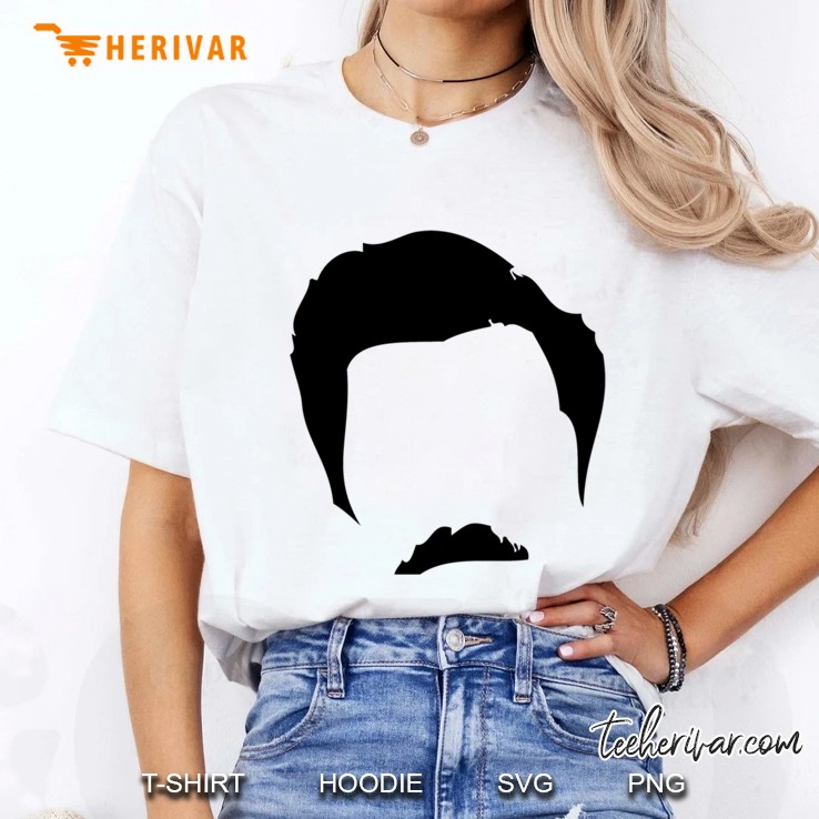 Ron Swanson Silhouette Ladies Tee