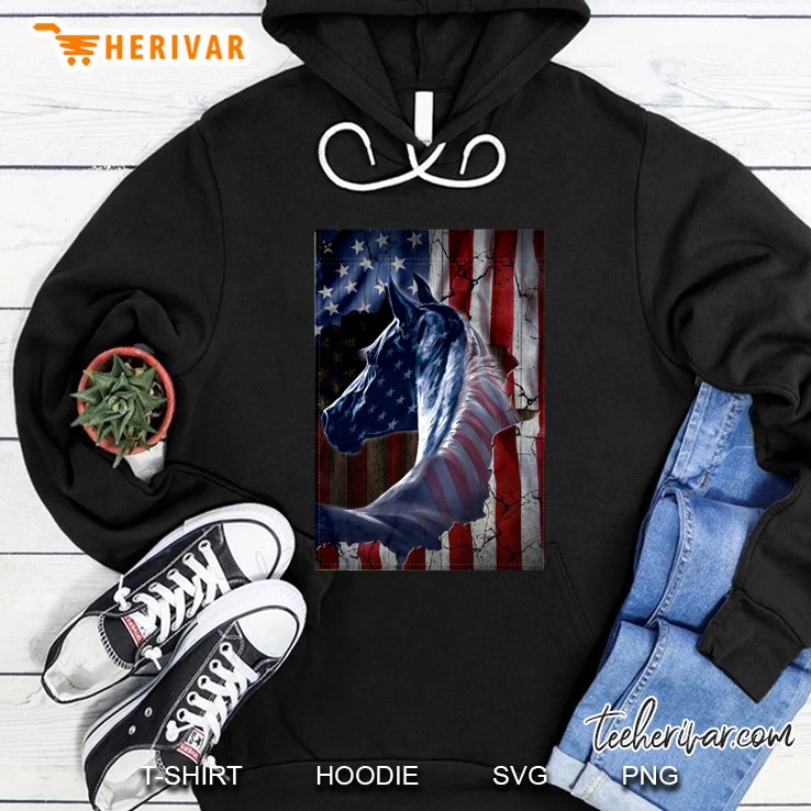 Horse American Flag Skin Hoodie