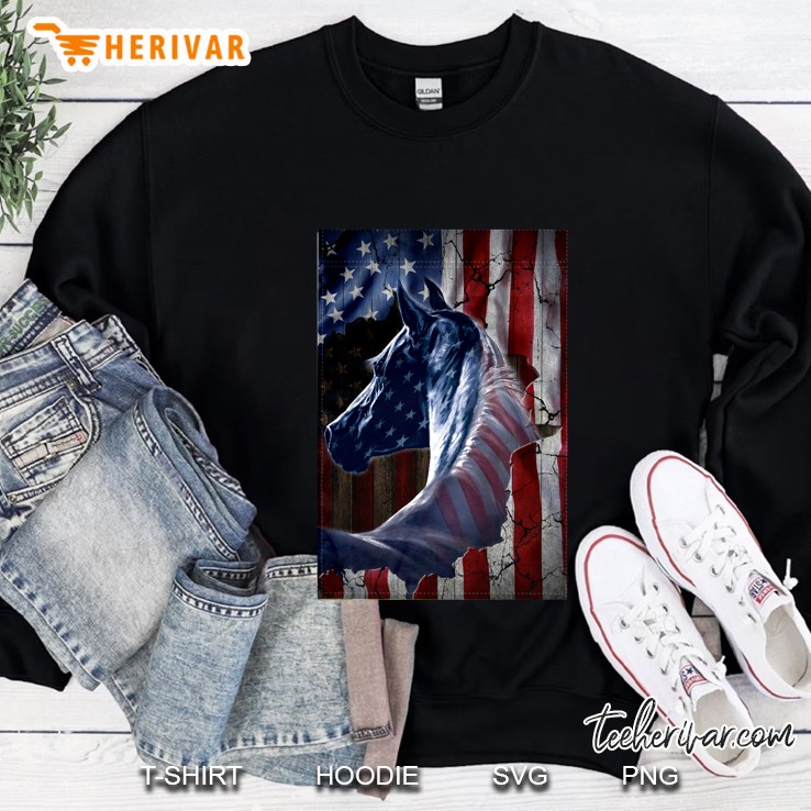 Horse American Flag Skin Sweatshirt