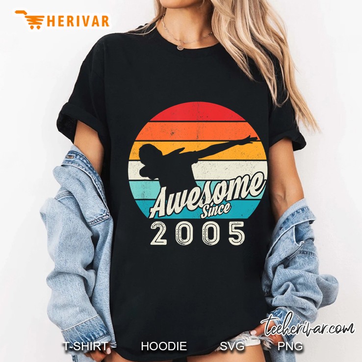 14Th Birthday Gift Idea For Trendy Dab Lovers Vintage 2005 Ver2 Ladies Tee