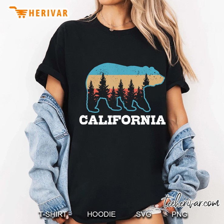 California Bear Flag Vintage Grizzly Nature Ladies Tee