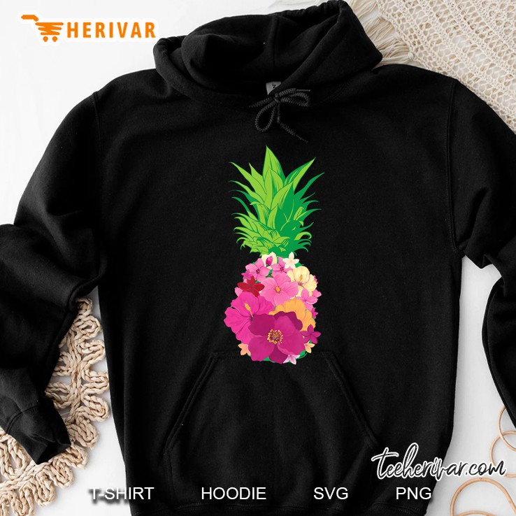 Cool Pineapple Flowers For Cute Beach Lovers Hoodie