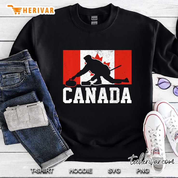 Curling Canada - Canadian Flag Winter Sports Fan Sweatshirt