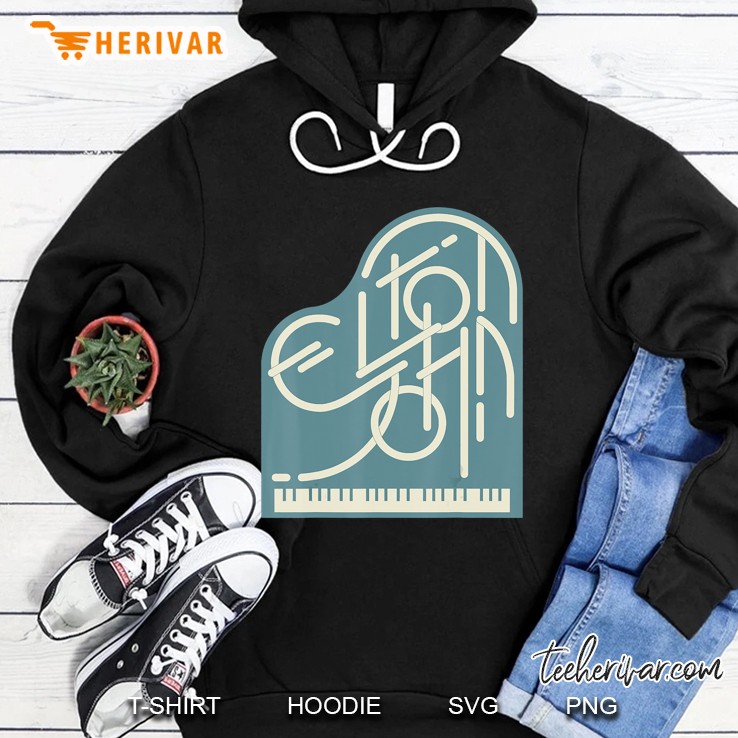 Elton John Official Piano Logo Hoodie