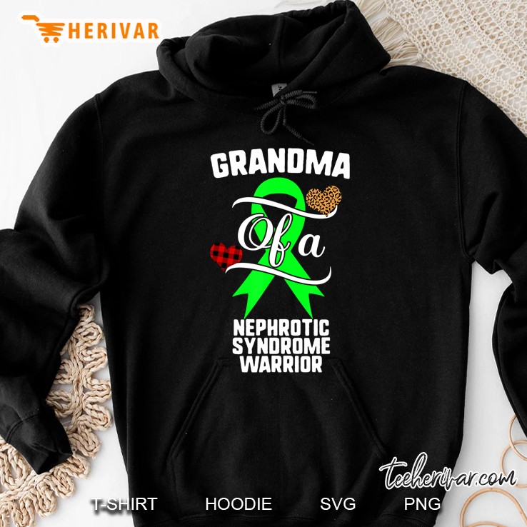 Grandma Nephrotic Syndrome Awareness Leopard Buffalo Plaid Hoodie