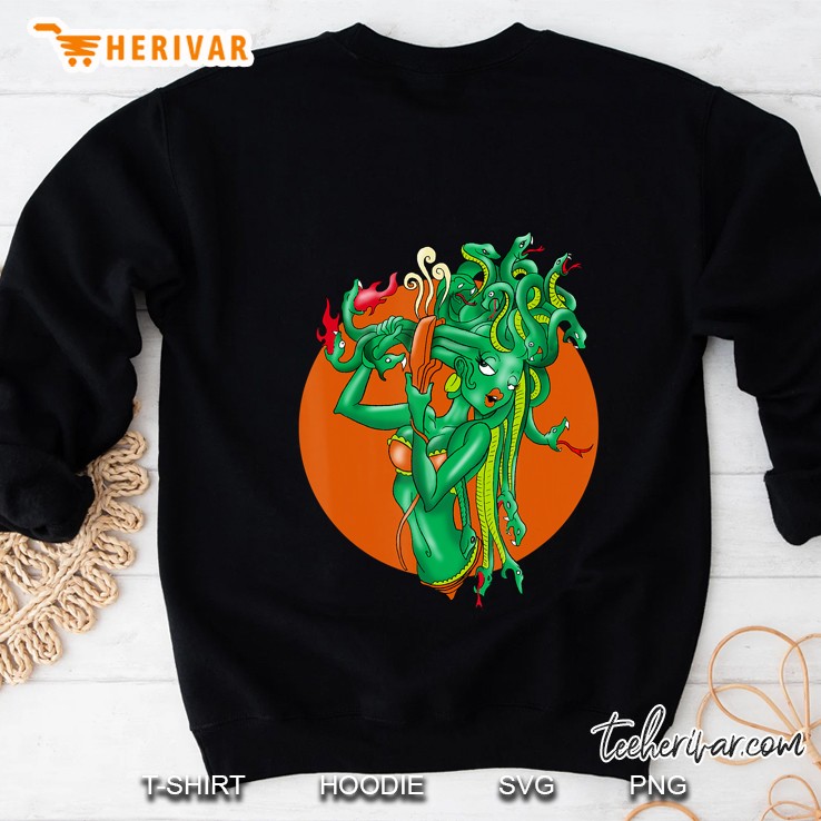 Medusa Girl Cartoon Funny Caricature Cool Comic Sweatshirt