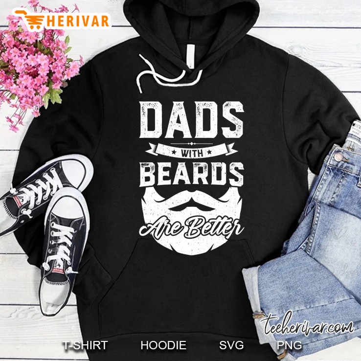 Mens Dads With Beards Are Better Shirt Gift Funny Fathers Day Mugs