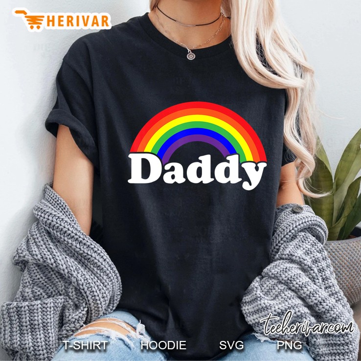 Mens Damn Daddy Gay Pride Parade Daddy Masc Man Lgbtq Dad Ladies Tee