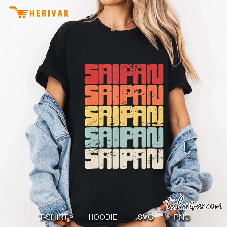 Northern Mariana Islands Saipan - Retro Vintage Ladies Tee