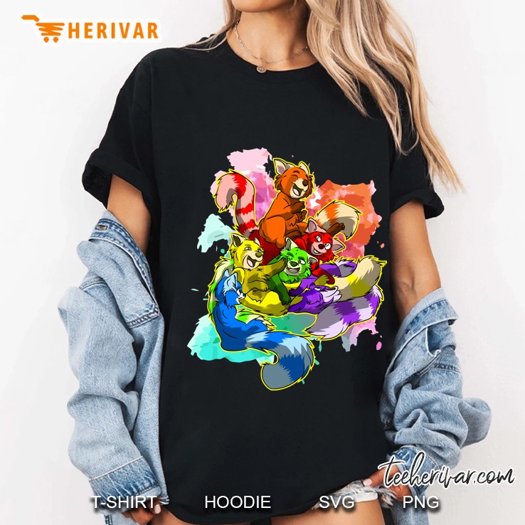 Rainbow Foxy Fox Fursona Furry Gift Women Men Kids Ladies Tee