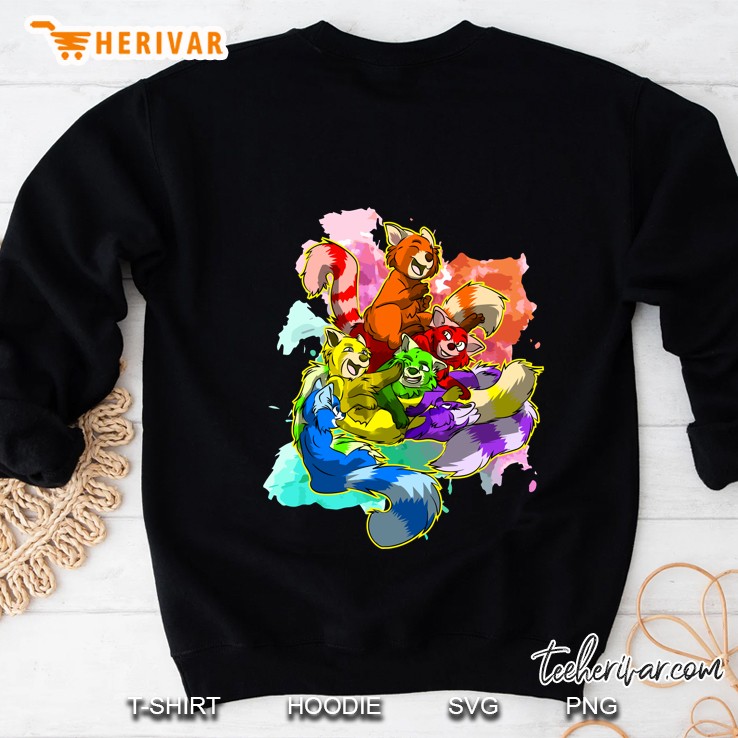 Rainbow Foxy Fox Fursona Furry Gift Women Men Kids Sweatshirt