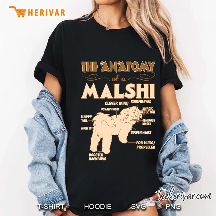 The Anatomy Of Malshi Pet Lovers Gift Tshirt Hoodie