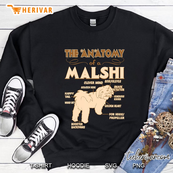 The Anatomy Of Malshi Pet Lovers Gift Tshirt Mugs