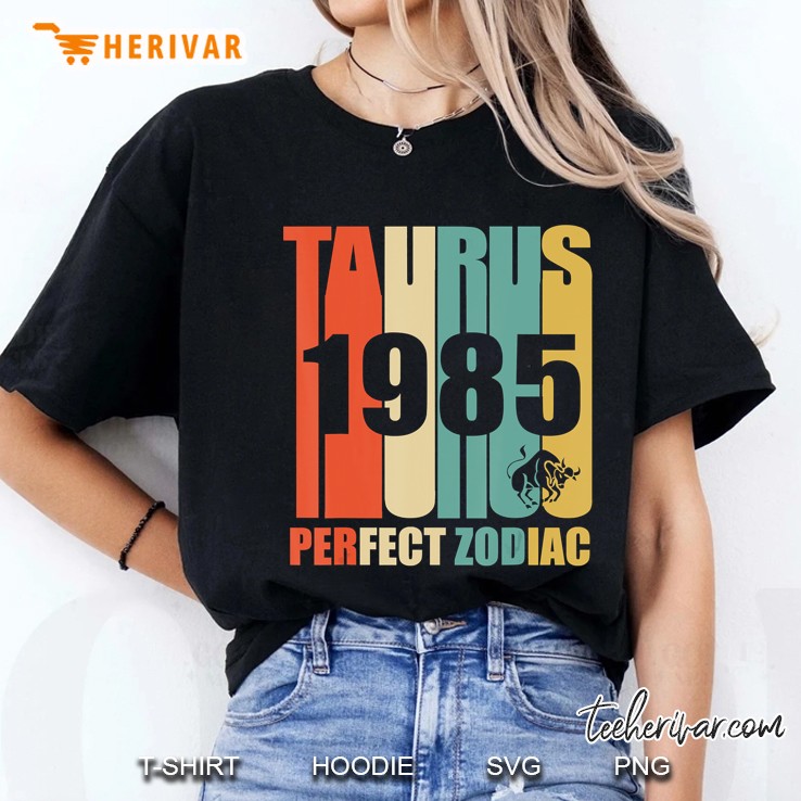 Vintage Taurus 1985 Shirt Retro Zodiac 34Th Birthday Gift Ladies Tee