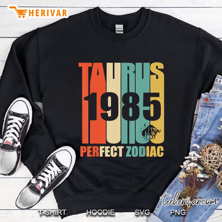Vintage Taurus 1985 Shirt Retro Zodiac 34Th Birthday Gift Sweatshirt