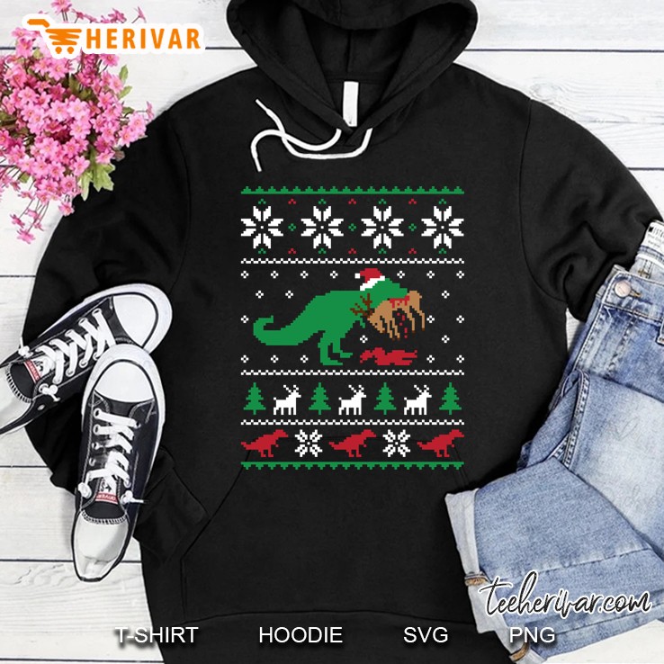 dinosaur christmas sweatshirt